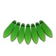 Czech Glass Daggers beads 5x16mm Chrysolite matted